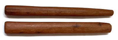 Ngongu Ganambarr | Bilma made by Maypiny(Iron wood). Lighter color wood with many knots.