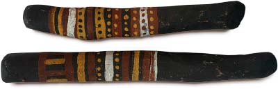 Clapsticks from poss NE Arnhem Land